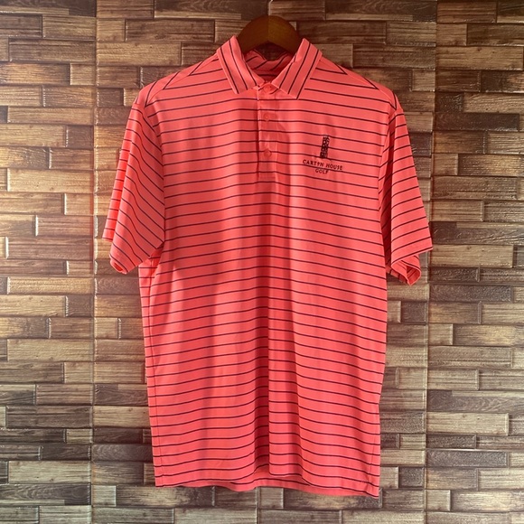 Under Armour Other - Mens Under Armour Medium Bright Pink & Blue Golf Polo w/ Carton House Golf Logo